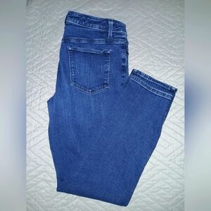 Talbots Classic Blue Straight Leg Jeans Sz 8 Stretch EUC